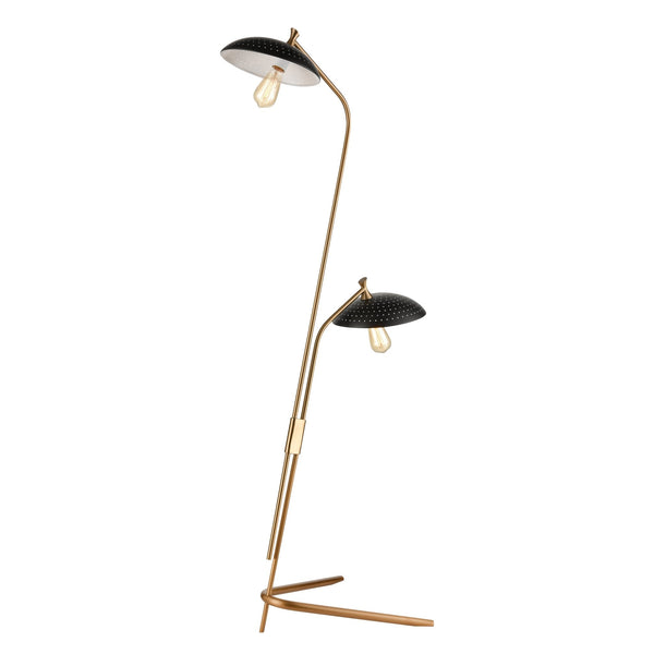Scarab Gold Floor Lamp in Satin Brass Finish - BlueJay Avenue