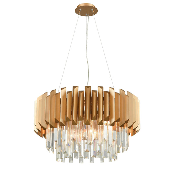 Seneca Falls 6 - Light Gold Chandelier - BlueJay Avenue
