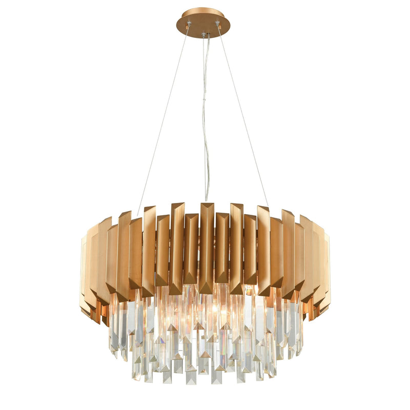 Seneca Falls 6 - Light Gold Chandelier - BlueJay Avenue