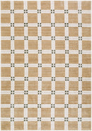 Sienna Beige Modern Checkered Area Rug - BlueJay Avenue