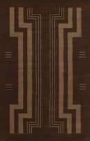 Simba Brown Wool Modern Area Rug - BlueJay Avenue