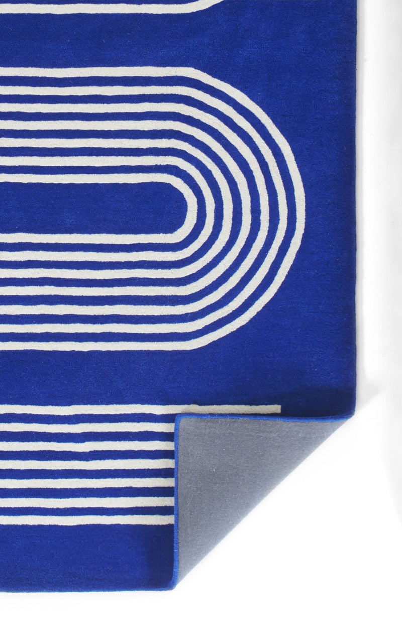 Simba Cobalt Wool Hand Woven Rug - BlueJay Avenue