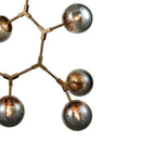 Synapse 12-Light Modern Branch Chandelier in Aged Brass - BlueJay Avenue