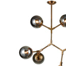 Synapse 12-Light Modern Branch Chandelier in Aged Brass - BlueJay Avenue