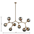 Synapse 9-Light Aged Brass Branch Chandelier - BlueJay Avenue