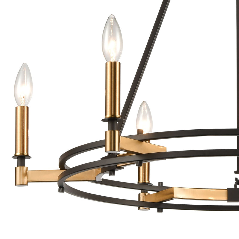 Talia 6 - Light Modern Chandelier Light, Bronze - BlueJay Avenue