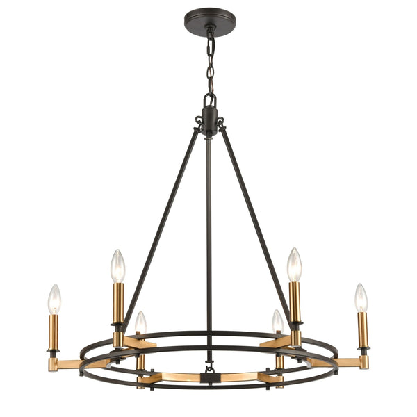 Talia 6 - Light Modern Chandelier Light, Bronze - BlueJay Avenue