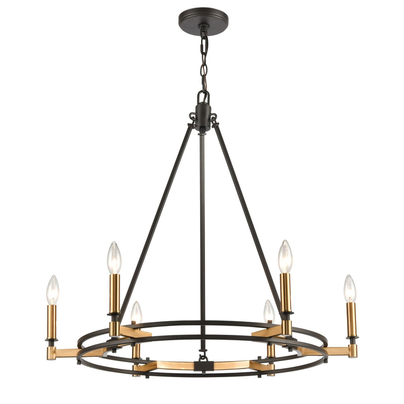 Talia 6 - Light Modern Chandelier Light, Bronze - BlueJay Avenue