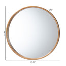 Tazara Japandi Wooden Natural Round Wall Mirror - BlueJay Avenue