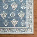 Thistle Blue Washable Floral Rug - BlueJay Avenue