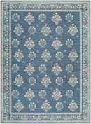 Thistle Blue Washable Floral Rug - BlueJay Avenue