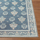 Thistle Blue Washable Floral Rug - BlueJay Avenue