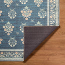 Thistle Blue Washable Floral Rug - BlueJay Avenue