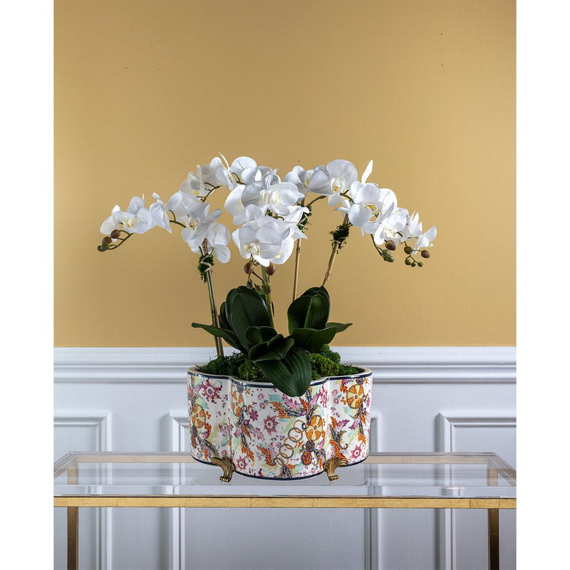 Tobacco Leaf Quatrefoil Indoor Planter - BlueJay Avenue