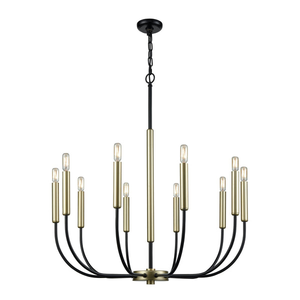 Transatlantique Dimmable 10 - Light Modern Black Chandelier - BlueJay Avenue