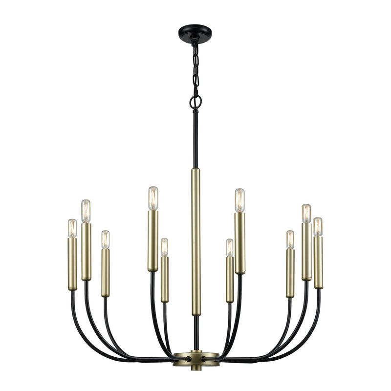 Transatlantique Dimmable 10 - Light Modern Black Chandelier - BlueJay Avenue