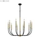 Transatlantique Dimmable 10 - Light Modern Black Chandelier - BlueJay Avenue