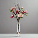 Tree Magnolia Silk Flower in Glass Vase - BlueJay Avenue