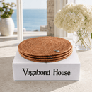 Vagabond House Anchor Hand Woven Rattan Round Placemats, Set of 4 - BlueJay Avenue