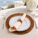 Vagabond House Anchor Hand Woven Rattan Round Placemats, Set of 4 - BlueJay Avenue