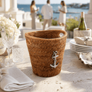 Vagabond House Anchor Handwoven Rattan Ice Bucket for Wine & Champagne - BlueJay Avenue