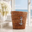 Vagabond House Anchor Handwoven Rattan Ice Bucket for Wine & Champagne - BlueJay Avenue