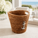 Vagabond House Anchor Handwoven Rattan Ice Bucket for Wine & Champagne - BlueJay Avenue