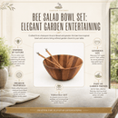 Vagabond House Bee Acacia Wood Salad Bowl & Serving Set - BlueJay Avenue