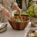 Vagabond House Bee Acacia Wood Salad Bowl & Serving Set - BlueJay Avenue