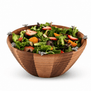 Vagabond House Bee Hive Acacia Wood Salad Serving Bowl with Pewter Bees - BlueJay Avenue