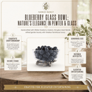 Vagabond House Blueberry Glass Bowl with Pewter Base - BlueJay Avenue