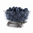 Vagabond House Blueberry Glass Bowl with Pewter Base - BlueJay Avenue