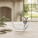 Vagabond House Bunny Glass Dip Bowl with Pewter Bunny Accent - BlueJay Avenue