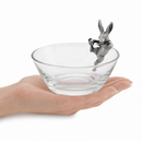 Vagabond House Bunny Glass Dip Bowl with Pewter Bunny Accent - BlueJay Avenue