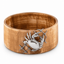Vagabond House Crab in Net Acacia Wood Salad Bowl with Pewter Crab | 12.5" - BlueJay Avenue