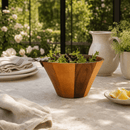 Vagabond House Dragonfly Acacia Wood Salad Bowl with Pewter Accent | 7" - BlueJay Avenue