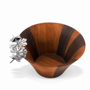 Vagabond House Dragonfly Acacia Wood Salad Bowl with Pewter Accent | 7" - BlueJay Avenue