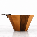 Vagabond House Dragonfly Acacia Wood Salad Bowl with Pewter Accent | 7" - BlueJay Avenue