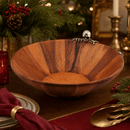 Vagabond House Halloween Skeleton Acacia Wood Salad Serving Bowl - BlueJay Avenue