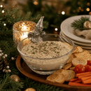 Vagabond House Holiday Gnome Glass Dip Bowl with Pewter Accent - BlueJay Avenue