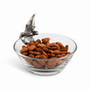 Vagabond House Holiday Gnome Glass Dip Bowl with Pewter Accent - BlueJay Avenue