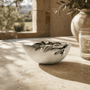 Vagabond House Olive Grove Stainless Steel Serving Bowl with Pewter Accent - BlueJay Avenue