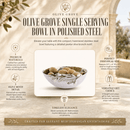 Vagabond House Olive Grove Stainless Steel Serving Bowl with Pewter Accent - BlueJay Avenue
