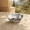 Vagabond House Olive Grove Stainless Steel Serving Bowl with Pewter Accent - BlueJay Avenue