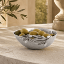 Vagabond House Olive Grove Stainless Steel Serving Bowl with Pewter Accent - BlueJay Avenue
