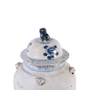 Vintage Temple Jar Flower Bird Motif – Blue & White Porcelain Ginger Jar - BlueJay Avenue
