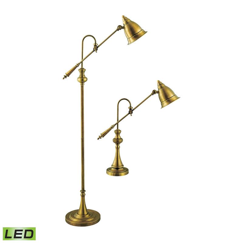 Watson Gold Floor and Table Lamp in Brass - Set of 2 - BlueJay Avenue