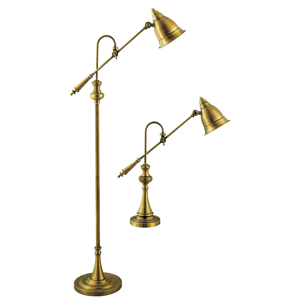 Watson Gold Floor and Table Lamp in Brass - Set of 2 - BlueJay Avenue