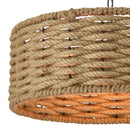 Weaverton 3 - Light Natural Rope Modern Chandelier Light Fixture - BlueJay Avenue