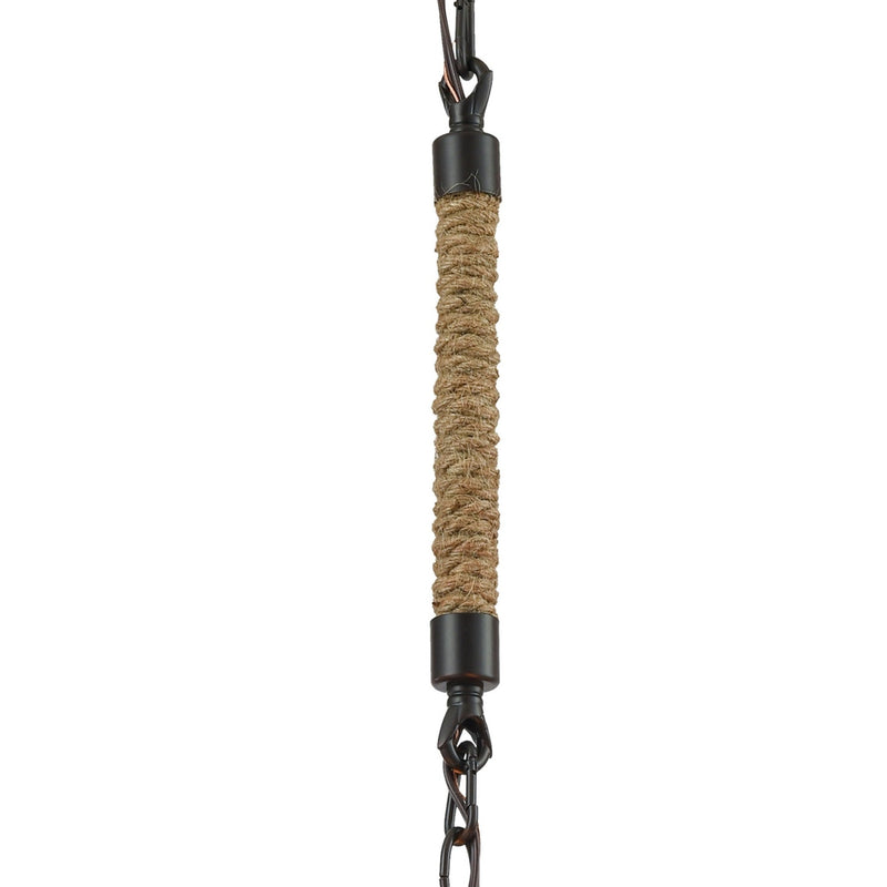 Weaverton 3 - Light Natural Rope Modern Chandelier Light Fixture - BlueJay Avenue